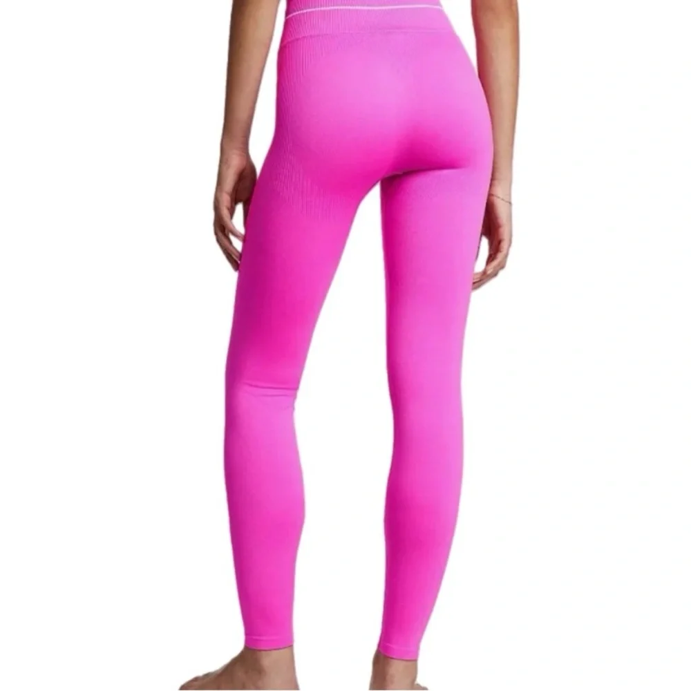 NWOT Victoria's Secret PINK Seamless Classic Leggings in Hot Pink Size XL - Picture 5 of 5